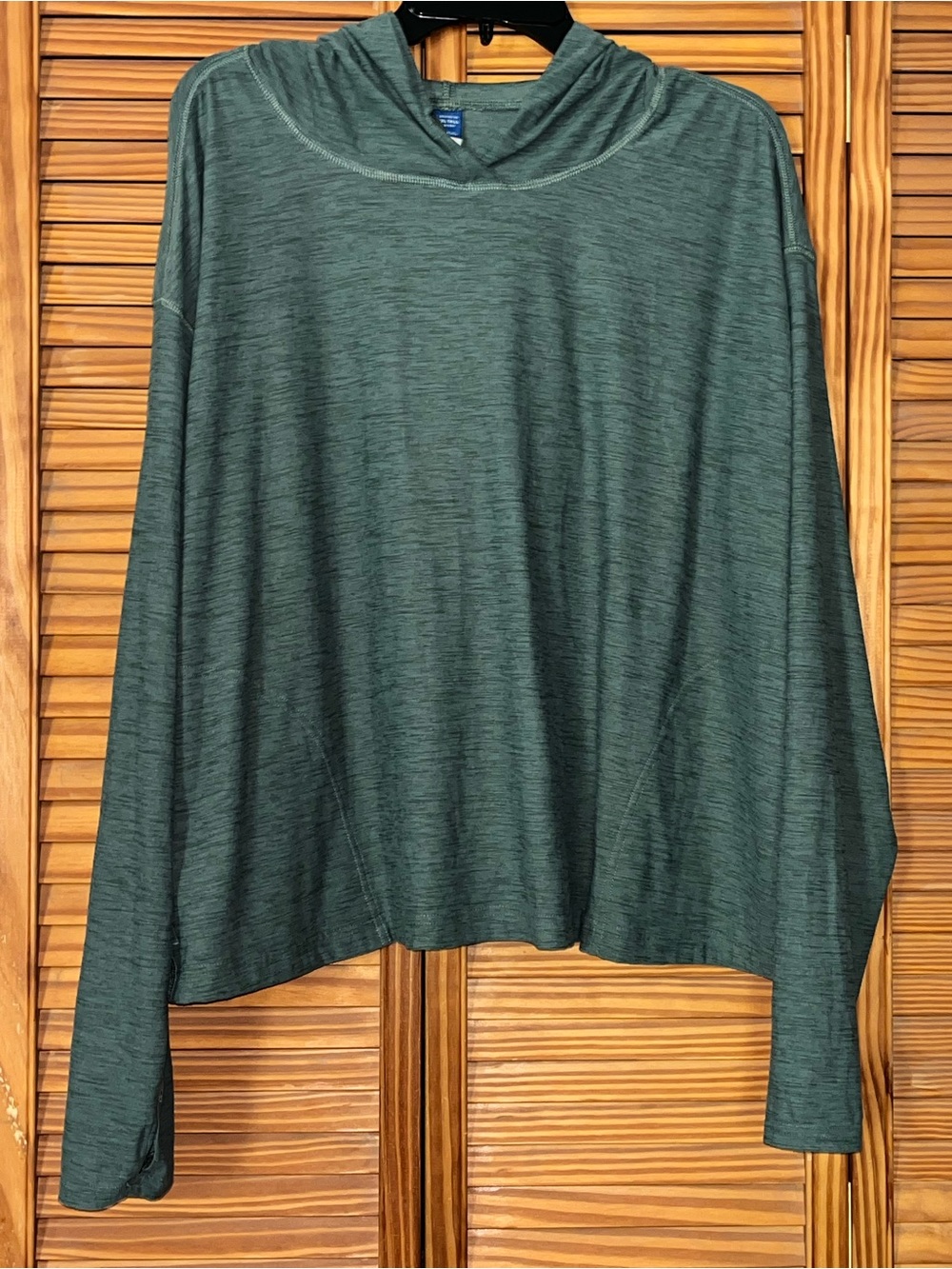 Old Navy Green Pullover Thumb Hole Hoodie XXL Tall